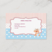 ベビーシッター、名刺 名刺 (裏面)