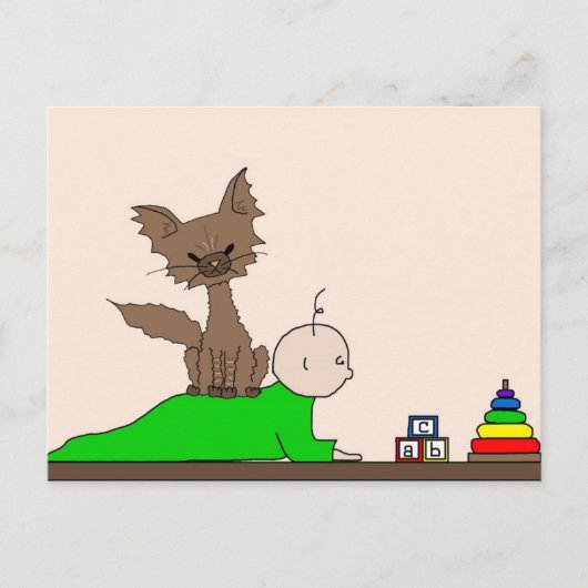 ベビーシッター – Pepper the Cat (Meet the Mews) ポストカード (正面)