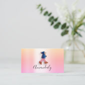 ベビーシッターNANNYチャイルドデイケア足パステルズキュート 名刺 (スタンド正面)