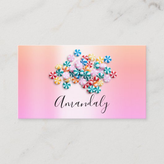 ベビーシッターNANNYチャイルドデイケア足パステルズジェリー 名刺 (正面)