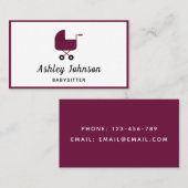 ベビーシッターNannyモダンクエレガントラス気にド 名刺 (正面/裏面)
