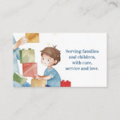 ベビーシッターNanny託児の水色遊 名刺 (裏面)