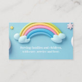 ベビーシッターNanny託児ハッピークラウド 名刺 (裏面)