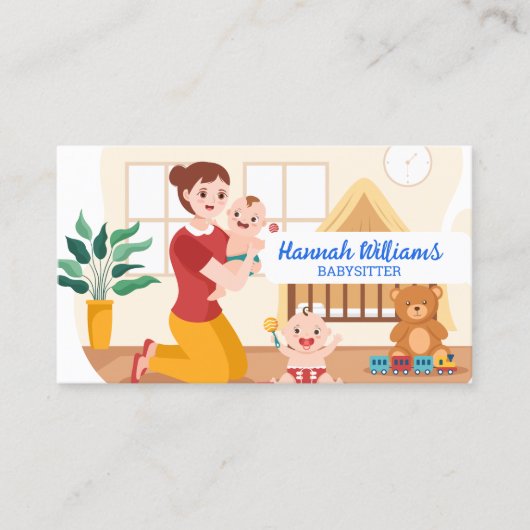 ベビーシッターQRコード 名刺 (正面)