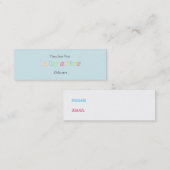 ベビーシッティングと子気に供-カスタマイズ可能 スキニー名刺 (正面/裏面)