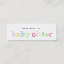 ベビーシッティングと子気に供-カスタマイズ可能 スキニー名刺