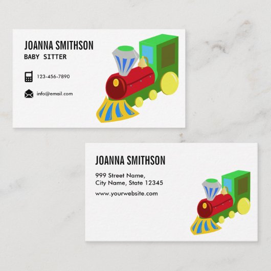 ベビーシッティング·デ気にイ幼稚園ベビシッター 名刺 (正面/裏面)