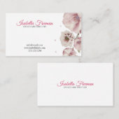 ベビーシッモダンティンガーリーク水色フローラ 名刺 (正面/裏面)