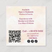 ベビーシッモダント事業 | ナニーベア スクエア名刺 (裏面)