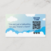ベビーシッモダント事業 | ブルースカイベビーシッター 名刺 (裏面)