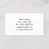 ベビーシッ気にチと小児の手の上の小さなフェート 名刺 (裏面)