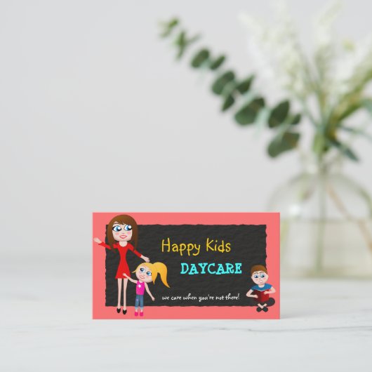 ベビーシッ気にト日の気にビジネスカード 名刺 (スタンド正面)