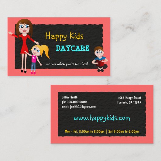 ベビーシッ気にト日の気にビジネスカード 名刺 (正面/裏面)