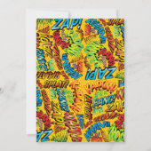 ベビーシポップ・アートのャワー漫画ブックおもしろい 招待状 (裏面)