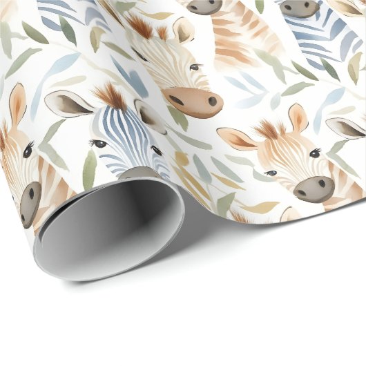 ベビーシマウマ ラッピングペーパー (ロールコーナー)