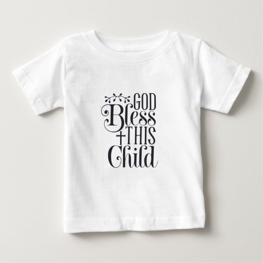 ベビーシャツ衣装キリスト教神この子を祝福 ベビーTシャツ (正面)