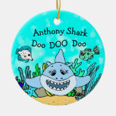 ベビーシャパーソナライズされたメ科クリスマス装飾品 セラミックオーナメント (正面)