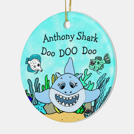 ベビーシャパーソナライズされたメ科クリスマス装飾品 セラミックオーナメント (左)