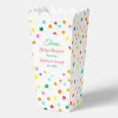 ベビーシャワカラフルワーユニコーン誕生日紙吹雪 フェイバーボックス (正面)