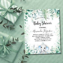 ベビーシャワゾウeucalyptus予算招待状 チラシ