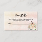 ベビーシャワパンプキンガールおむつラッフルチケット エンクロージャーカード (正面)