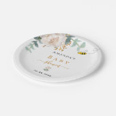 ベビーシャワビーフローラユーカリ ペーパープレート (アングル)