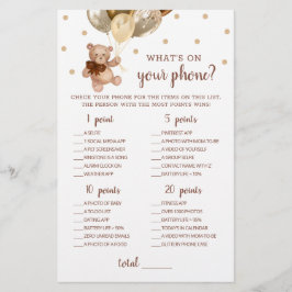 ベビーシャワーあなたの電話ゲームに何がテディベア