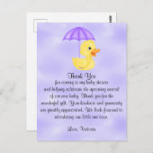 ベビーシャワーありがとうございます ポストカード (正面/裏面)