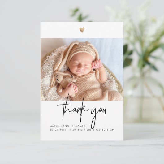 ベビーシャワーありがとうシグネチャーの台本 サンキューカード (スタンド正面)