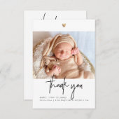 ベビーシャワーありがとうシグネチャーの台本 サンキューカード (正面/裏面)