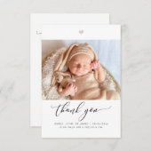 ベビーシャワーありがとうシャッキーな書字台本 サンキューカード (正面/裏面)