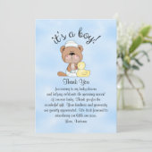 ベビーシャワーありがとうテディベア 招待状 (スタンド正面)