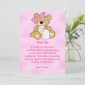 ベビーシャワーありがとうテディベア 招待状 (スタンド正面)