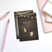 ベビーシャワーありがとうベビーは醸造金ゴールド サンキューカード