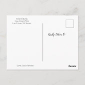 ベビーシャワーありがとうポストカード ポストカード (裏面)