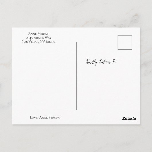 ベビーシャワーありがとうポストカード ポストカード (裏面)