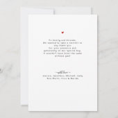 ベビーシャワーありがとうミニマリスト12フォトコラージュ サンキューカード (裏面)