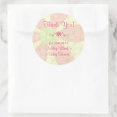 ベビーシャワーありがとうメッセージカードシール ラウンドシール (バッグ)