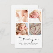 ベビーシャワーありがとう写真アナウンス サンキューカード (正面/裏面)