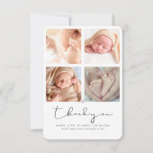 ベビーシャワーありがとう写真アナウンス サンキューカード (正面)