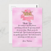 ベビーシャワーありがとう双子の女の子エスニック ポストカード (正面/裏面)