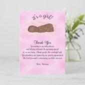 ベビーシャワーありがとう少女のエスニック 招待状 (スタンド正面)