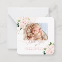 ベビーシャワーありがとう赤面ピンク牡丹