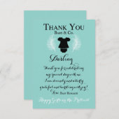 ベビーシャワーありがとう サンキューカード (正面/裏面)