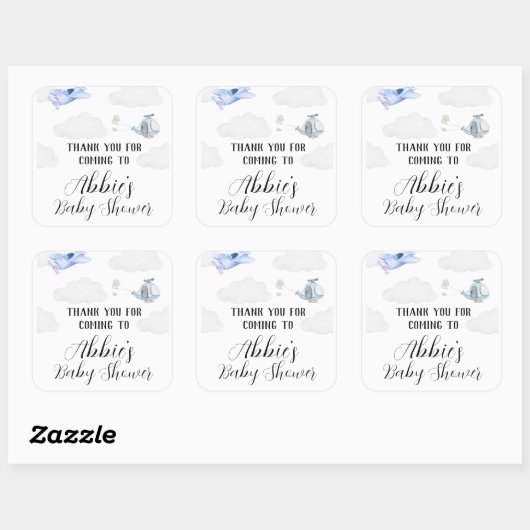 ベビーシャワーありがとう スクエアシール (シート)