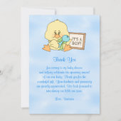 ベビーシャワーありがとう ベビーダック 招待状 (正面)