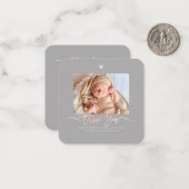 ベビーシャワーありがとうDIYカラースクリプトノートカード ノートカード (正面/裏面インサイチュ)