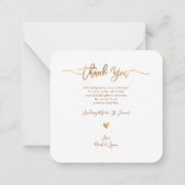 ベビーシャワーありがとうDIYカラースクリプトノートカード ノートカード (裏面)