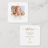 ベビーシャワーありがとうDIYカラースクリプトノートカード ノートカード (正面/裏面)