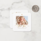 ベビーシャワーありがとうDIYカラースクリプトノートカード ノートカード (正面/裏面インサイチュ)